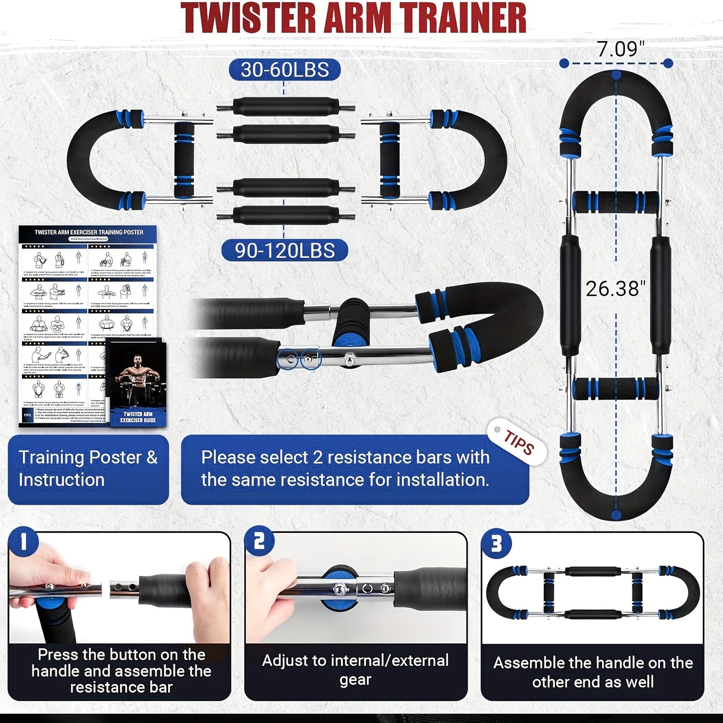 Twister Arm Trainer: Build Chest & Arm Muscles Strength & Fitness